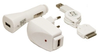 4in1 Lade/Sync Set f. Apple iPhone  / 3G / 3GS / iPOD..