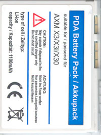 Dell X1111 / X3 / X3i / X30 1100mAh Lithium-Ionen-Akku