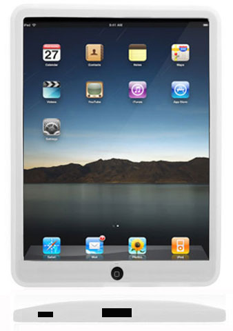Silicon Kondom Tasche (schwarz) f�r Apple iPad inkl.Folie