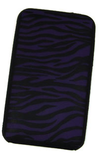 Silicon Tasche Schwarz(Zebra/Violett) ipod Touch 3.gen