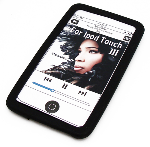 Silicon Kondom Tasche (Schwarz) f�r Apple iPod Touch 3