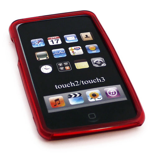Silicon Tasche kreise (rot) f�r Apple iPod Touch 3