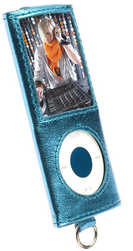 Krusell Encore Tasche (Blau Metallic) f�r Apple iPod Nano 4G