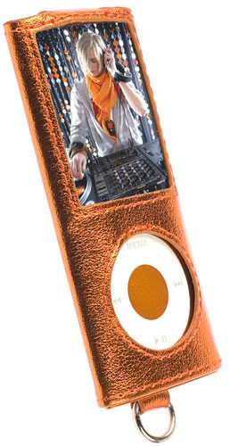 Krusell Encore Tasche (Orange) f�r Apple iPod Nano 4G