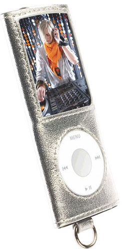 Krusell Encore Tasche (Silber) f�r Apple iPod Nano 4G
