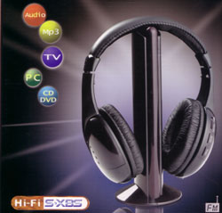 FM MP3 TV VoIP/Skype/Chat CD Wireless Headset 5in1