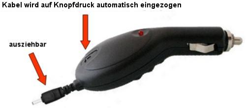 KFZ Ladekabel ausziehbar Nokia ( Modelle siehe Text )