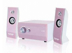 Multimedia-Lautsprecher 2.1 System(pink)f.MP3/ PC/TV