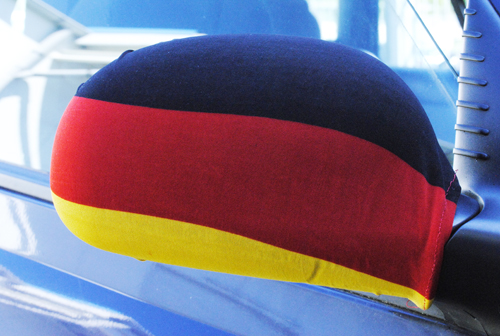 WM 2x Spiegel Autofahne inkl.Deutschland Lanyard